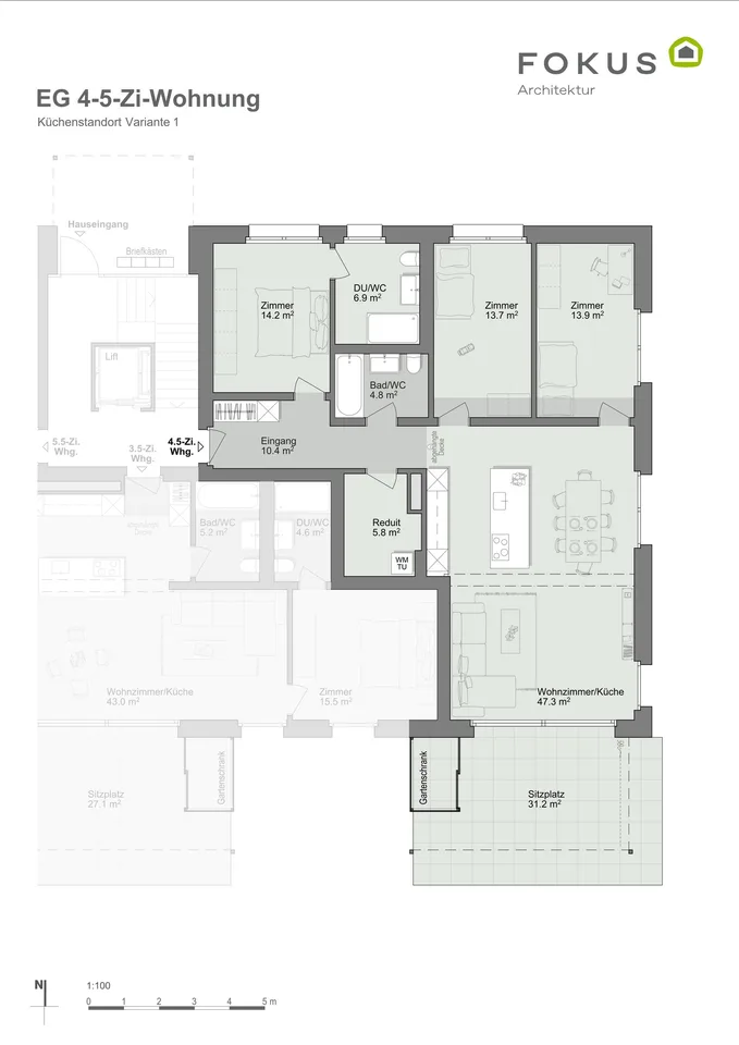 Moderne 4.5-Zimmer-Neubauwohnungen EG in Hombrechtikon – Foto 10 von 11