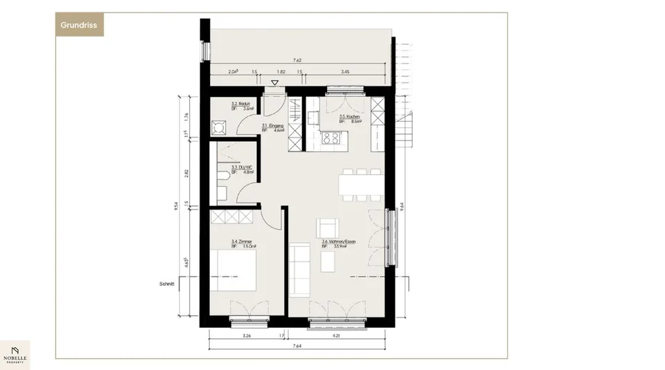 TOP: Appartamento nuovo di 2,5 locali con area di soggiorno – foto 22 di 24