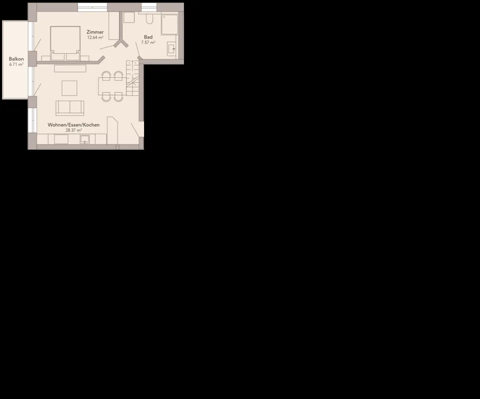 2.5-Zimmer-Galerie-/3.5-Zimmer-Wohnung DG ERSTWOHNSITZ – Foto 8 von 9