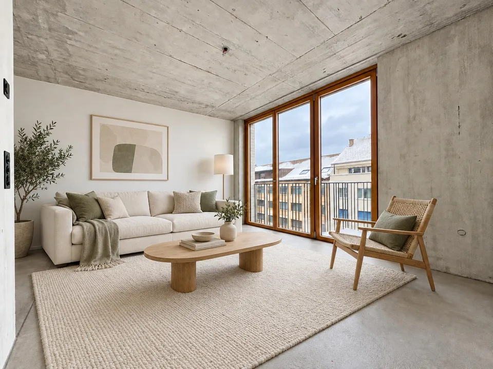 Appartamento moderno in stile cemento a vista vicino a Spalentor – foto 4 di 9