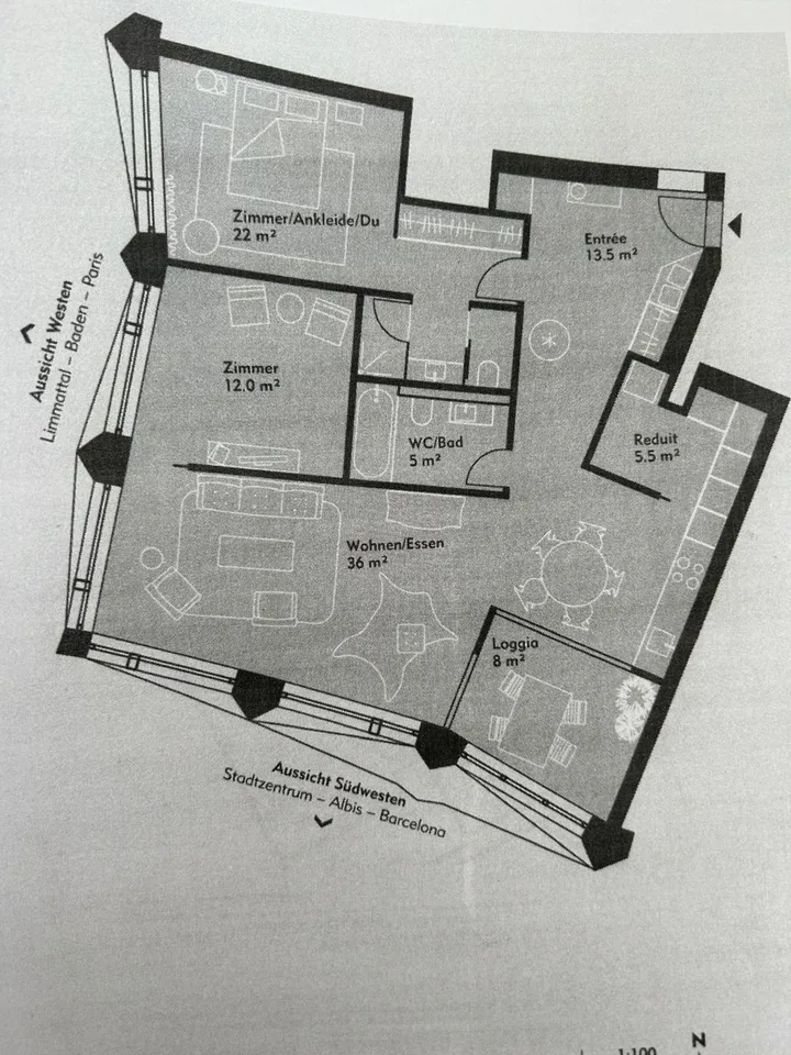 3.5-Zi.-Wohnung im Limmattower – 20. OG mit Panoramablick & Komfortlüftung – Foto 8 von 8