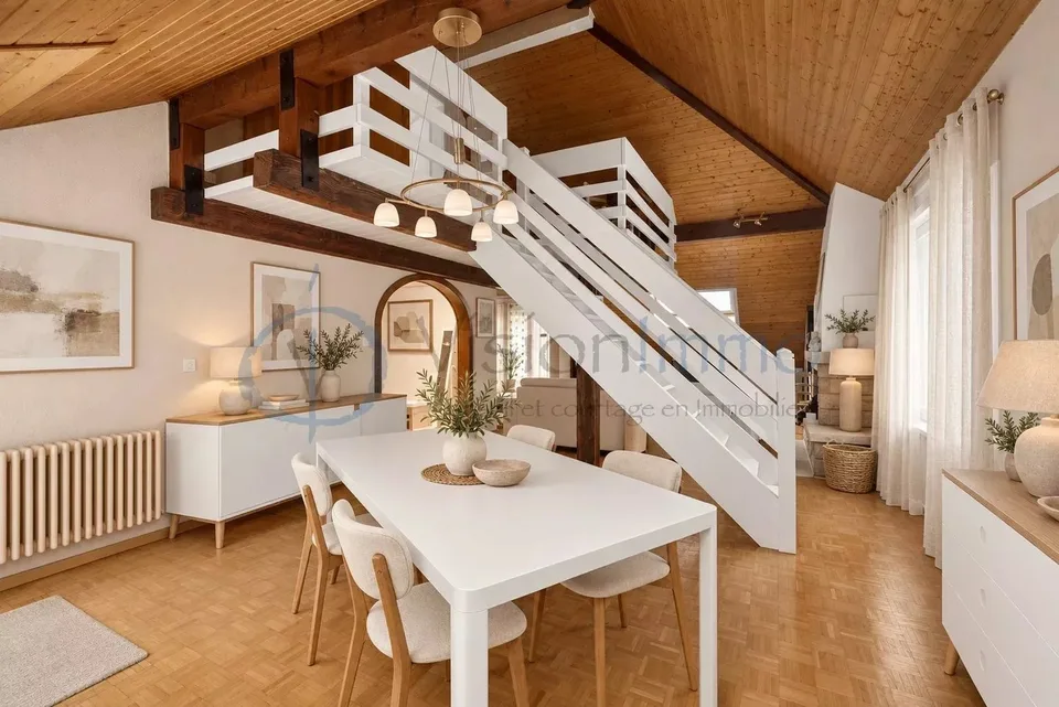 Au coeur de Bernex : 113 m² de charme et de beaux volumes – photo 3 sur 13