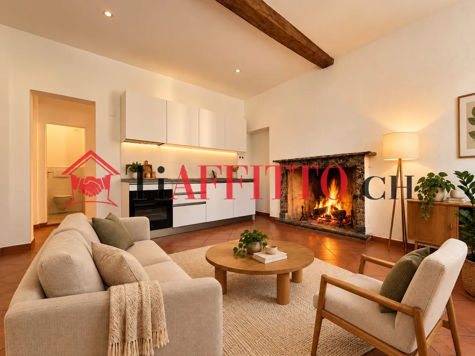 Romantisch 2.5 mit Kamin in Riva San Vitale – Foto 2 von 5