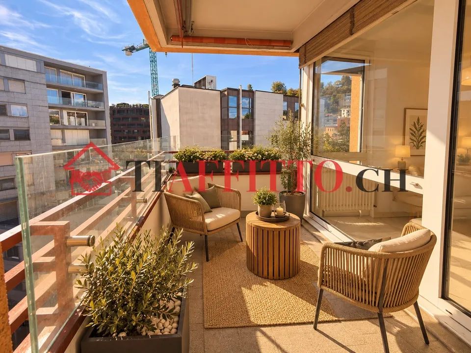 Ein 3.5-Zimmer-Appartement im letzten Stock mit Terrasse – Foto 2 von 8