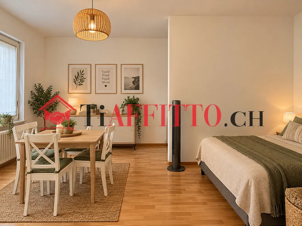 Komfortables Einzimmerapartment in Viganello – Foto 3 von 5