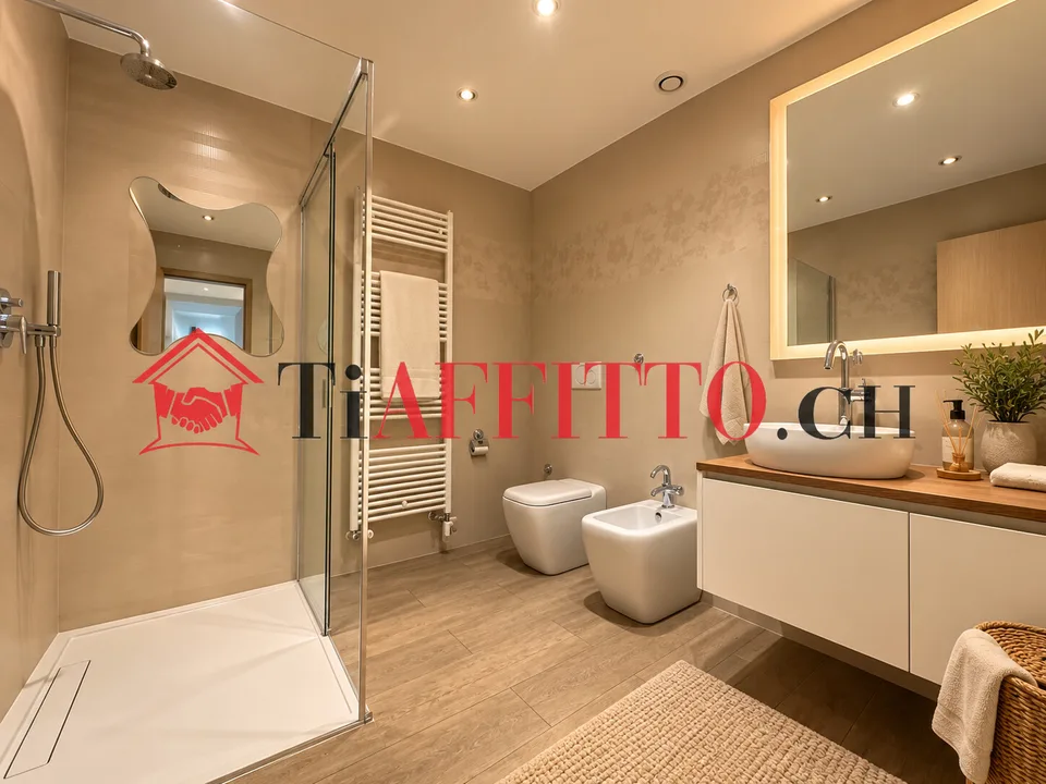 LUXURIÖSE 3.5-ZIMMER-WOHNUNG IN LUGANO MIT WASCHKÜCHE – Foto 6 von 7