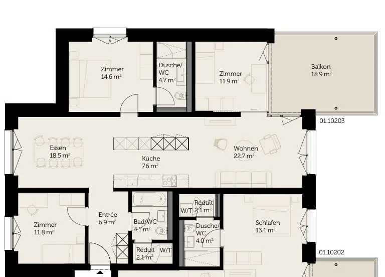 Appartement lumineux top-moderne – photo 10 sur 10