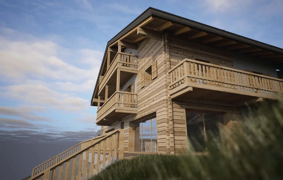 Mase - Projekt für ein Chalet mit 3 Wohnungen und Baugenehmigung – Foto 4 von 6