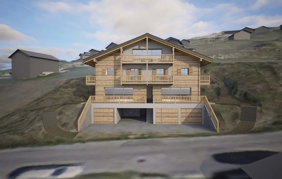 Mase - Projekt für ein Chalet mit 3 Wohnungen und Baugenehmigung – Foto 2 von 6