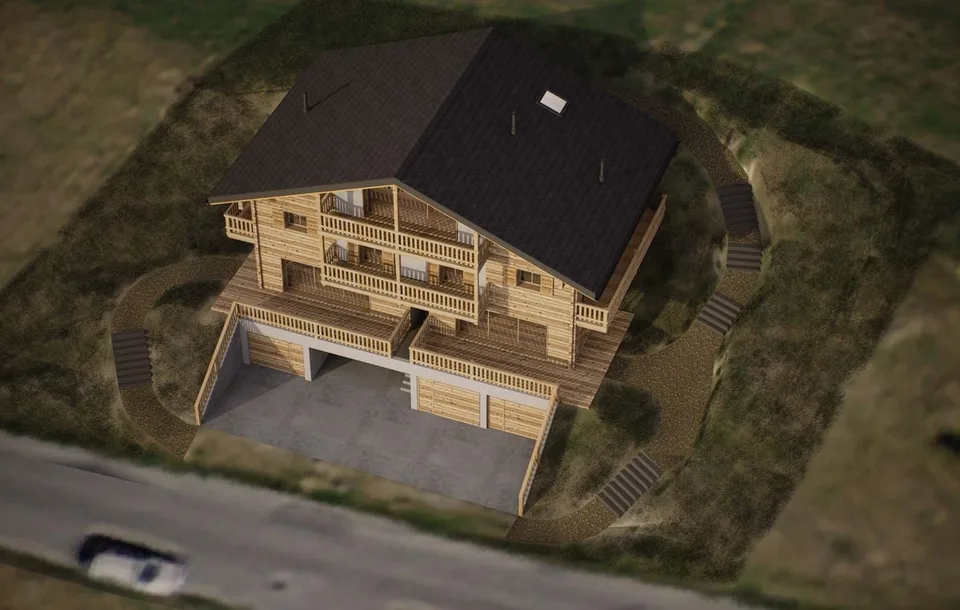 Mase - Projekt für ein Chalet mit 3 Wohnungen und Baugenehmigung – Foto 6 von 6
