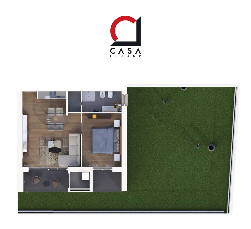 Appartement neuf de 2,5 pièces avec jardin privé et portique – photo 15 sur 15