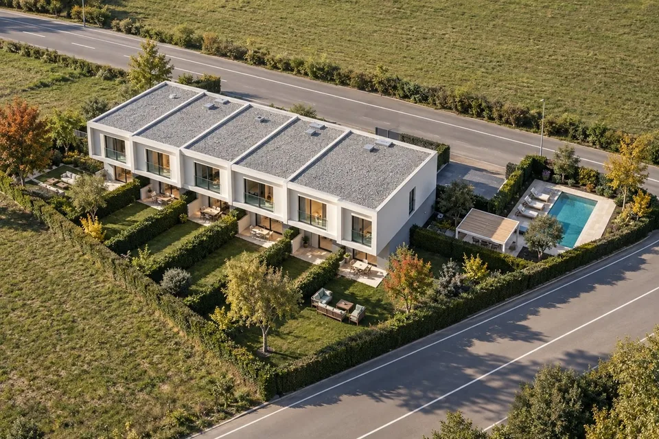 Nouvelle maison mitoyenne 4,5 avec jardin privé, terrasse et piscine – photo 8 sur 9