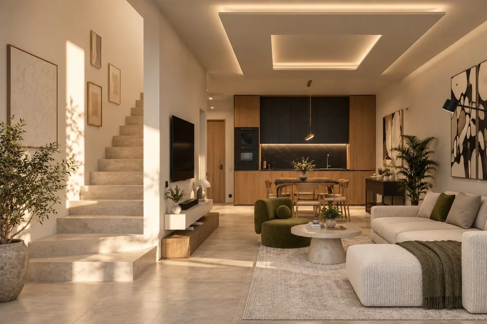 Nouvelle maison mitoyenne 4,5 avec jardin privé, terrasse et piscine – photo 4 sur 9