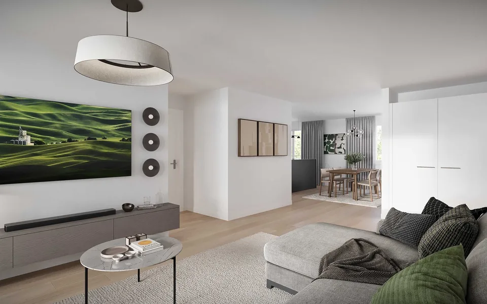 Neubau: Moderne 2.5 Zimmer-Wohnung im Erdgeschoss mit Gartenanteil – Foto 5 von 9