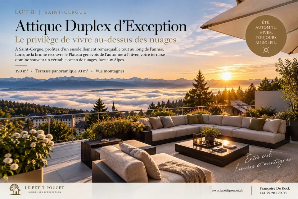 NOUVEAU - EN EXCLUSIVITÉ - ATTIQUE DUPLEX PANORAMIQUE À SAINT-CERGUE – photo 5 sur 11