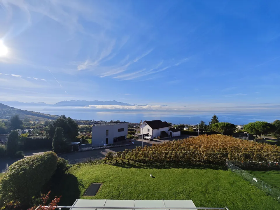 Vue panoramique à 180degrés sur le Léman - Spacieux 4.5 pièces – photo 10 sur 10