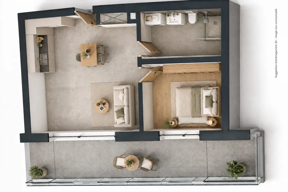 2.5 rooms new in Delémont - comfort inside, 20 m² of freedom outside – photo 3 of 13