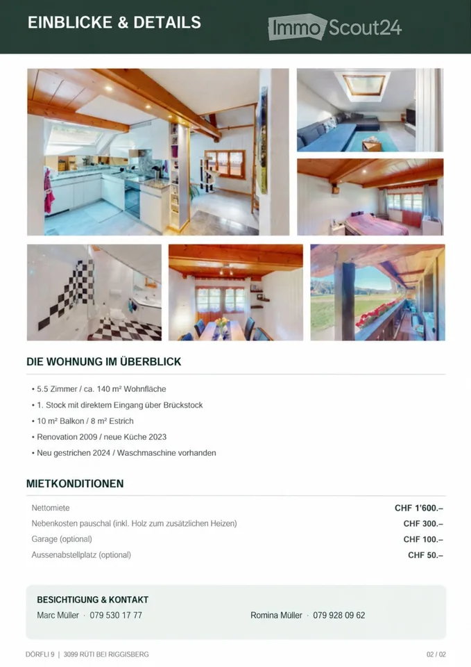 5.5 Zimmer Wohnung mit 140m2 – Foto 2 von 2