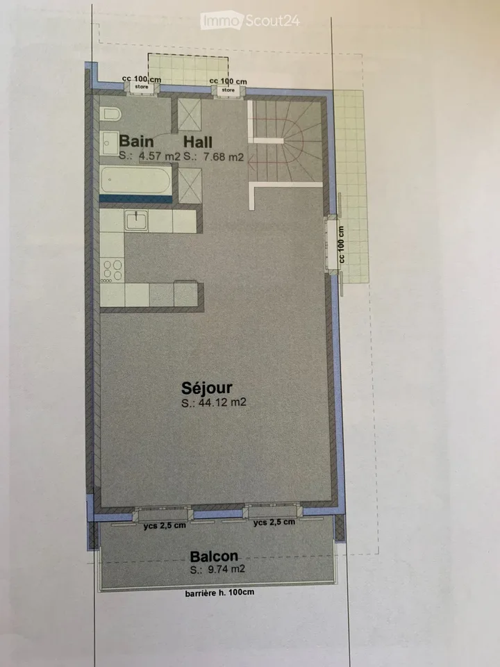 Duplex 3,5 Zimmer in Posieux mit Balkon – Foto 4 von 5