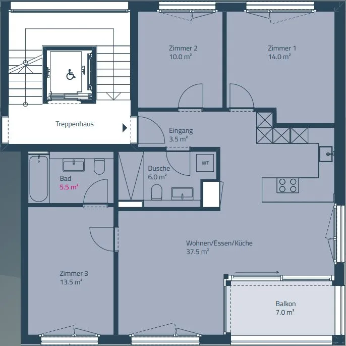 Top 4.5-room apartment in a quiet location - Sunny living by the stream, "Bachmatte" – photo 10 of 10