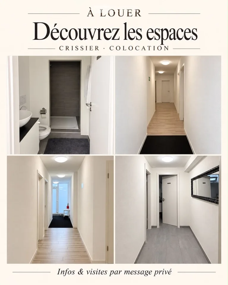 Chambres à louer dans appartement partagé Crissier – photo 2 sur 2