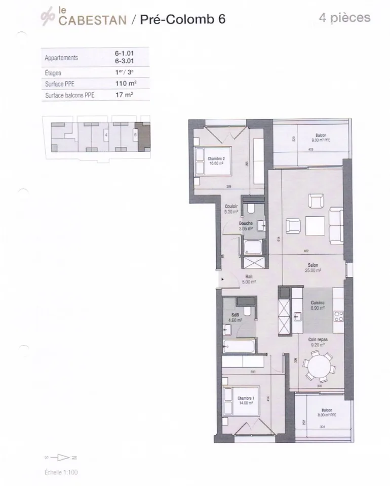 Übergängliche 4-Zimmer-Wohnung mit 110m2 – Foto 2 von 2