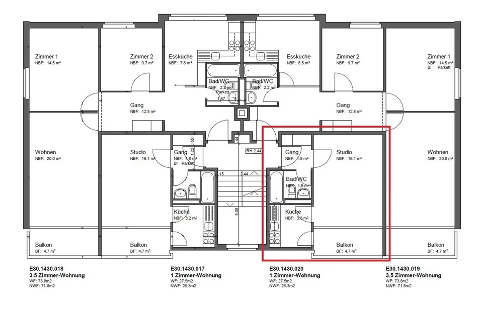 Temporary 2 mois (déc.-fév.) : Appartement meublé 1 pièce avec balcon, Effretikon – photo 7 sur 7