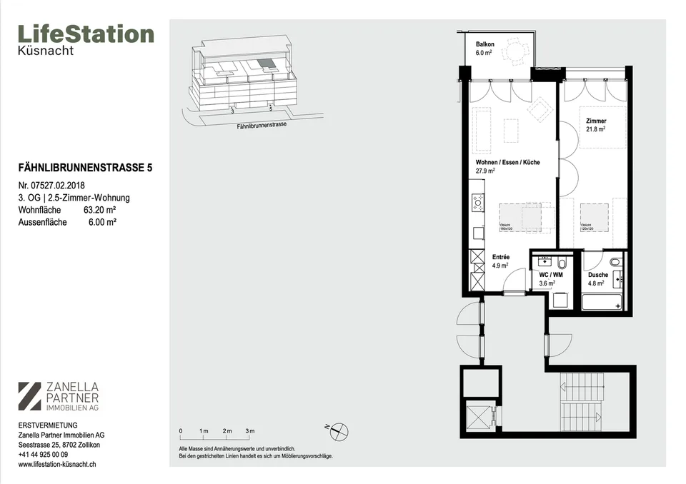 Stilvolle 2.5‑Zimmer‑Wohnung in Küsnacht – Foto 3 von 3