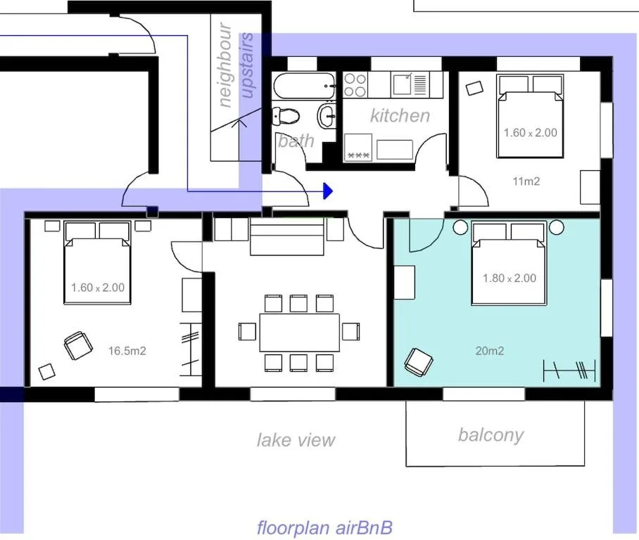 Schönes möbliertes 4-Zimmer-Apartment mit atemberaubendem Seeblick Kilchberg, Zürich – Foto 7 von 13
