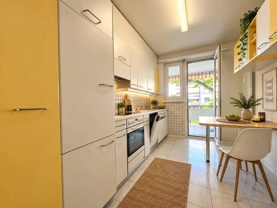3.5-Zimmer-Wohnung mit gedecktem Balkon in Binningen mieten – Foto 3 von 4