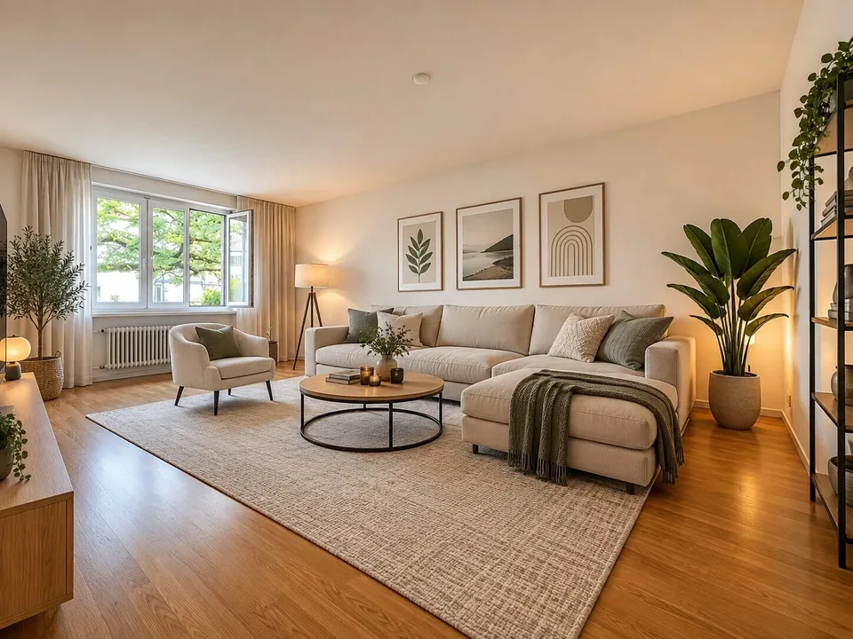 3.5-Zimmer-Wohnung mit gedecktem Balkon in Binningen mieten – Foto 2 von 4