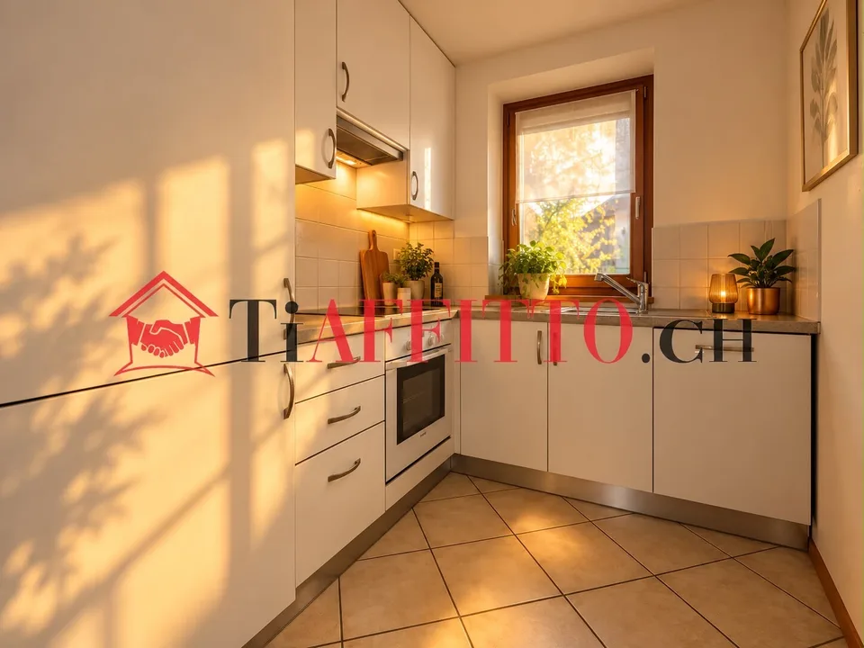 Romantische 2.5-Zimmer-Wohnung im Grünen in Davesco – Foto 5 von 8