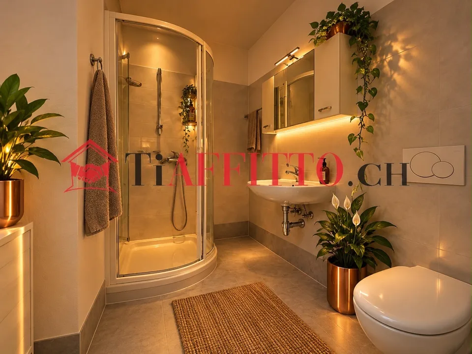 Romantische 2.5-Zimmer-Wohnung im Grünen in Davesco – Foto 6 von 8