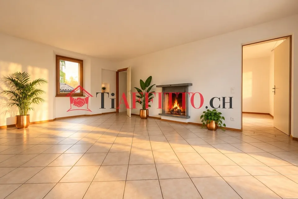 Romantische 2.5-Zimmer-Wohnung im Grünen in Davesco – Foto 7 von 8