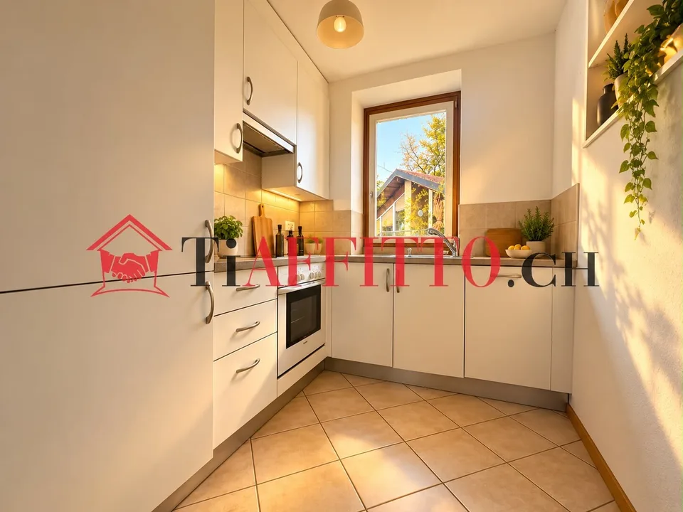 Romantische 2.5-Zimmer-Wohnung im Grünen in Davesco – Foto 8 von 8