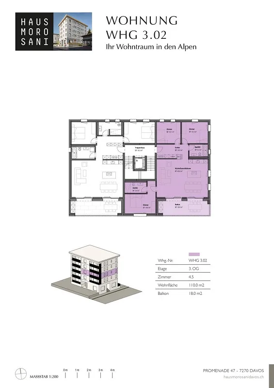 Appartement de 4 1/2 pièces NOUVELLE CONSTRUCTION HAUS MOROSANI, N° 3.02 (Résidence secondaire) – photo 14 sur 14