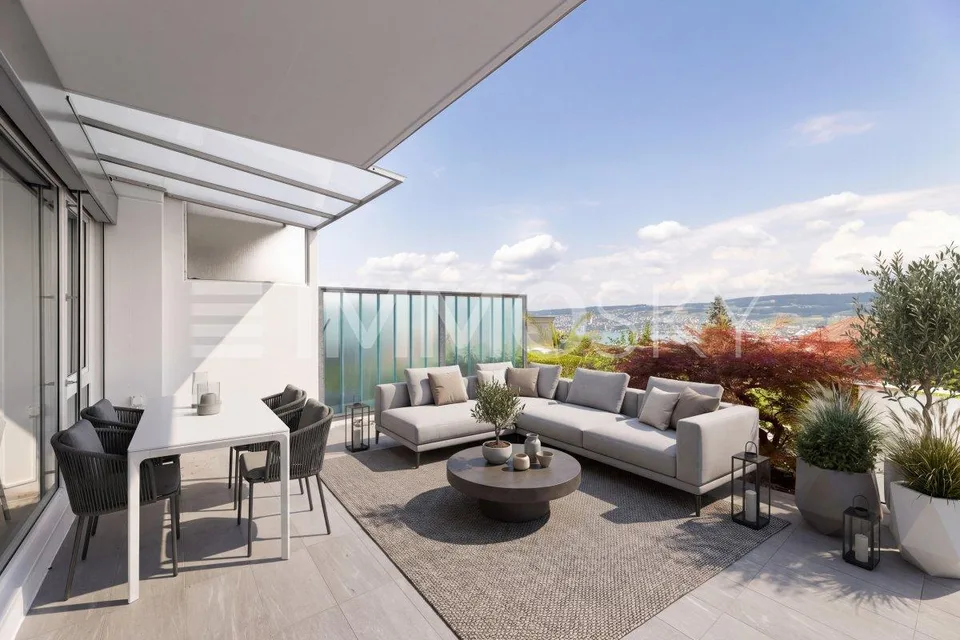 Votre nouveau foyer avec une vue panoramique sur Zurich jusqu'aux Alpes – photo 1 sur 21