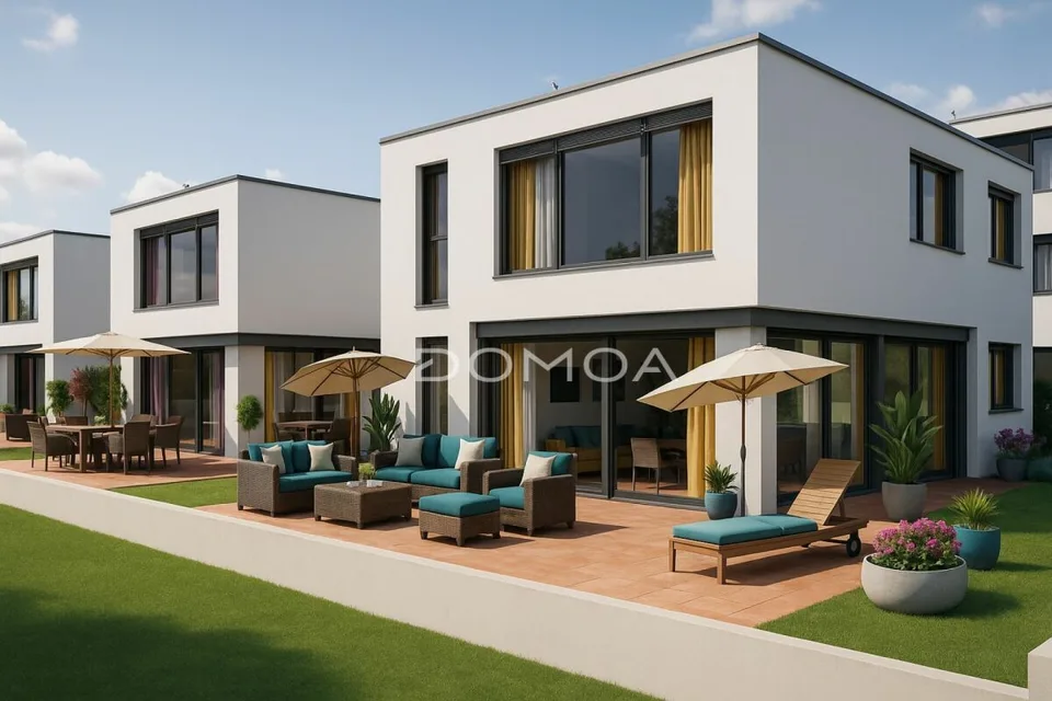 Dernière villa avec jardin de 4,5 pièces, cadre verdoyant et prestations haut de gamme !