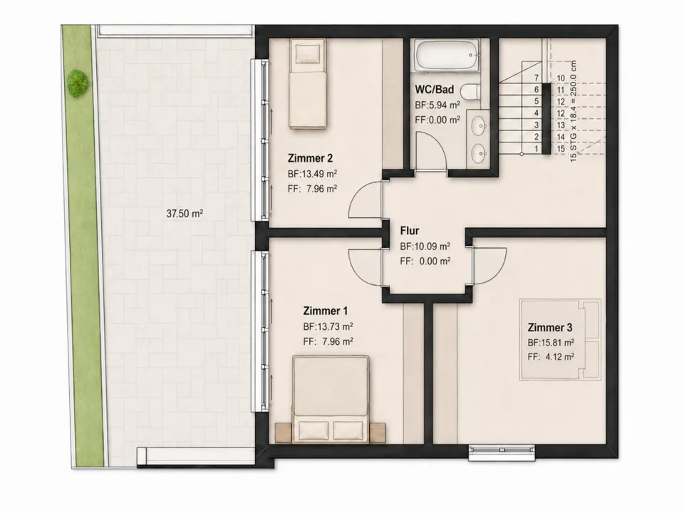 Bellavista - Doppeleinfamilienhaus in Balterswil – Foto 11 von 12