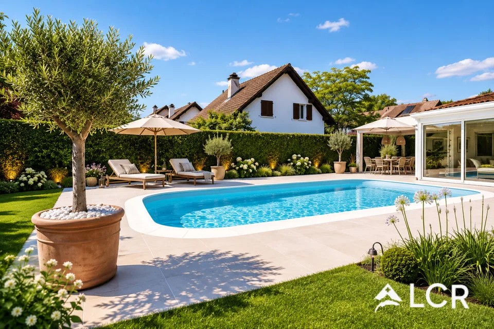 Splendide villa mitoyenne / 4 chambres / 3 SDB / Jardin / Piscine