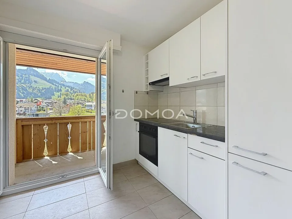 Renovierte Wohnung mit Blick auf den Moléson