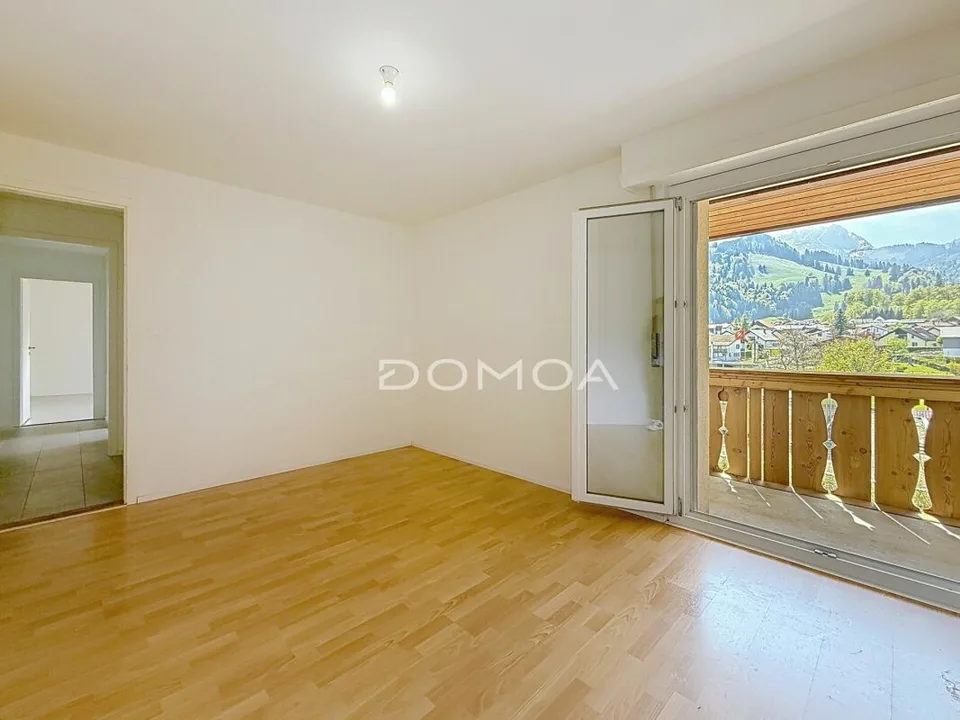 Renovierte Wohnung mit Blick auf den Moléson