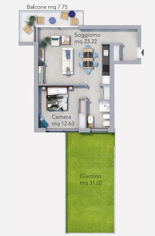Neue Wohnung mit Garten in einem kleinen modernen Gebäude – Foto 7 von 9