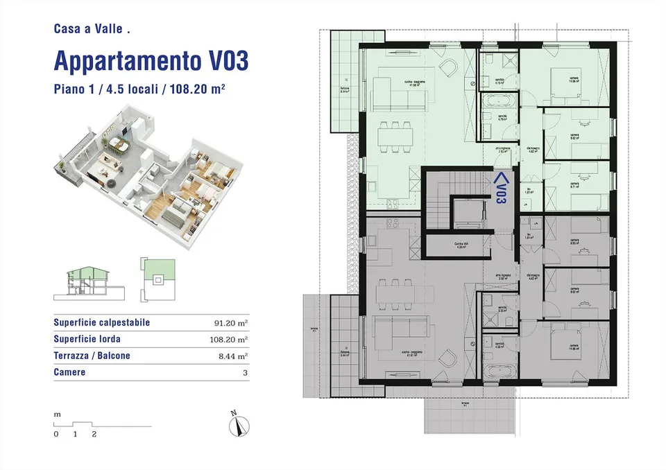 Neue 4.5-Zimmer-Wohnung in Cadenazzo in strategischer Lage – Foto 12 von 12
