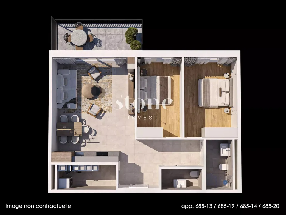 Schönes neues Apartment mit Terrasse und Garten – Foto 7 von 10