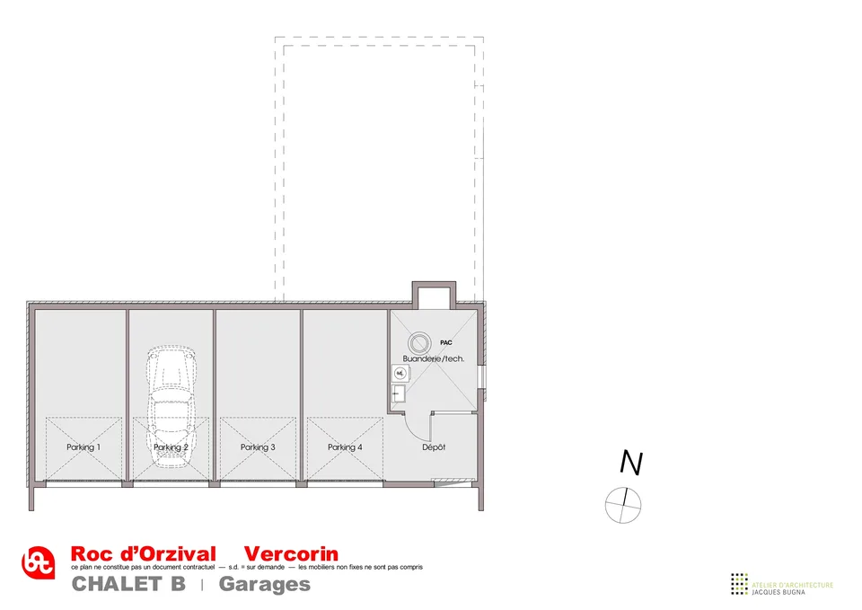 Vercorin - "Roc d'Orzival B" | Zwei Chalets in Hauptwohnsitz mit Garagen-Boxen - Arbeiten ab Mai 2025 – Foto 8 von 12