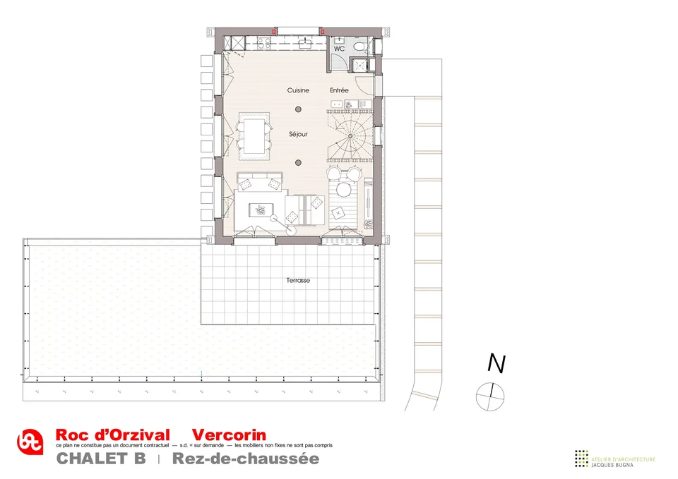 Vercorin - "Roc d'Orzival B" | Zwei Chalets in Hauptwohnsitz mit Garagen-Boxen - Arbeiten ab Mai 2025 – Foto 6 von 12