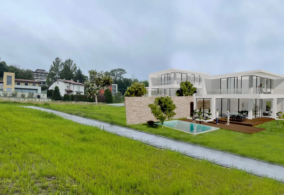 VILLA CON PROGETTO DI EDIFICAZIONE A SAN PIETRO DI STABIO