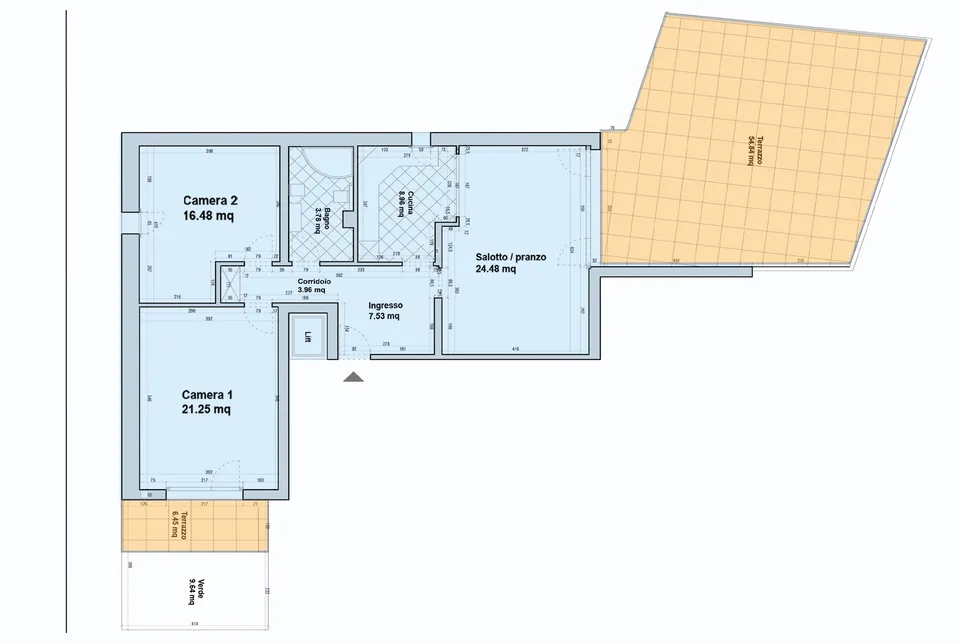 ANGEBOT - GERÄUMIGE 3.5 ZIMMER MIT 55 QM TERRASSE IN PARADISO – Foto 10 von 10