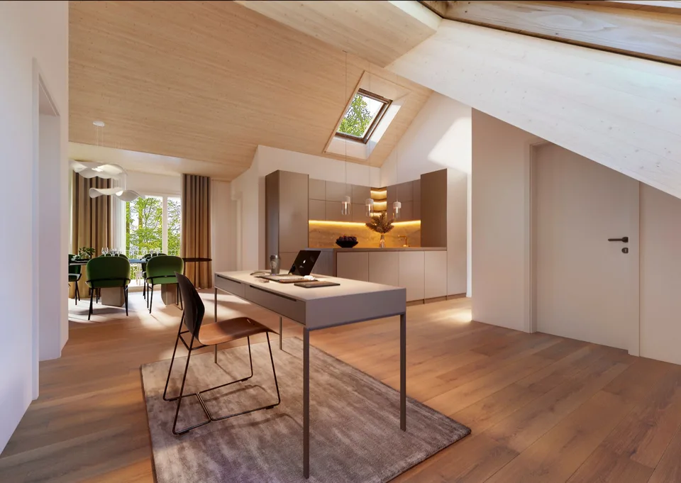 Helle 3.5-Zimmer-Wohnung mit Balkon (DG Saal)